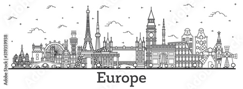 Outline Famous Landmarks in Europe.
