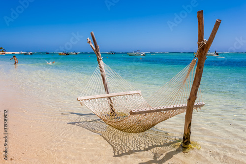Hammock on the of The Morne, Mauritius 