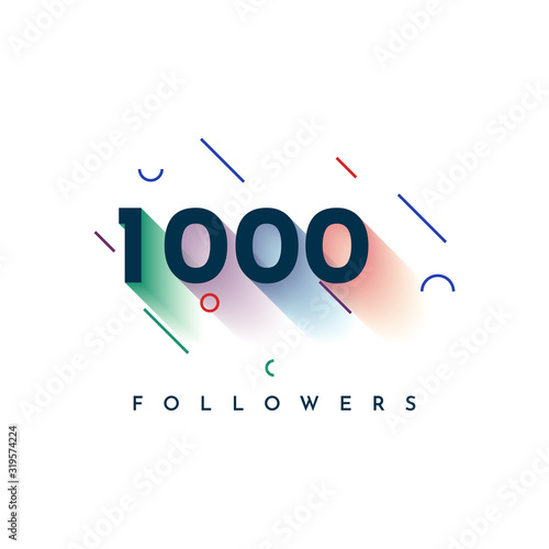 Thank You 1000 Followers Template Design