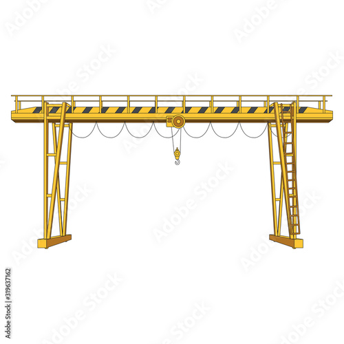 overhead gantry cranes Components, overhead gantry cranes graphic. overhead gantry cranes clipart on white background