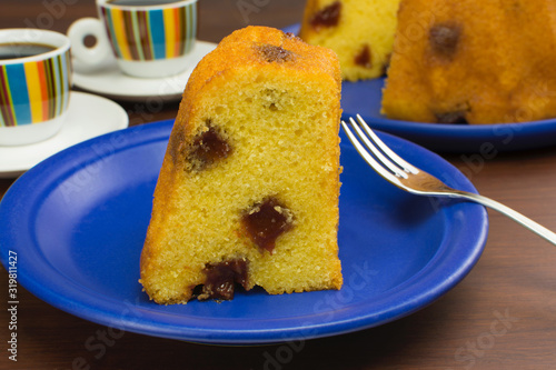 Traditional Brazilian cake made of cornmeal and guava paste