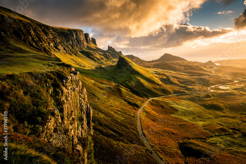 Beautiful sunrise at the Quiraing