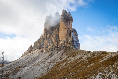Tre Cime di Lavaredo - rocky mountains in Dolomite alps, Italy