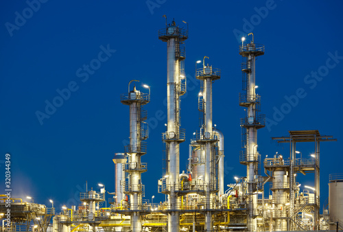 Refinery At Night