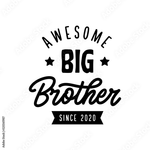 Big brother typography print. Vector vintage illustration.