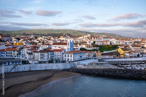 View from bay of Angra do Heroismo, Terceira, Azores, Portugal