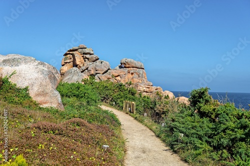 Sentier des Douaniers, GR34, Perros-Guirec, Côtes-d'Armor, Bretagne, France