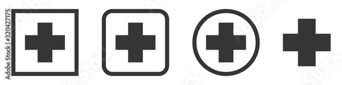 Set of Medical vector symbols isolated.