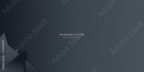 Modern black dot pattern triangle abstract background with futuristic corporate concept for presentation design