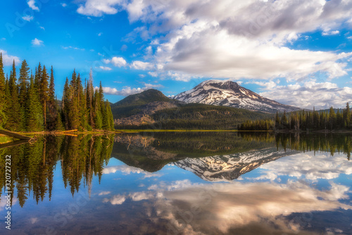 Reflections in the Oregon Mountains - Bend Oregon - Sparks Lake