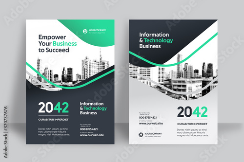 City Background Business Book Cover Design Template