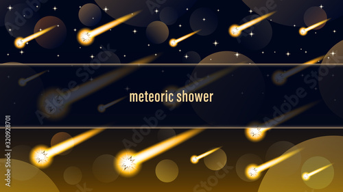 Meteoric shower light effect banner
