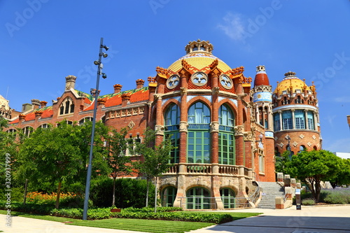 Hospital of the Holy Cross and Saint Paul de la Santa Creu i Sant Pau, Barcelona, Spain by Lluis Domenech i Montaner in barcelona 