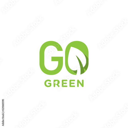 Logo design about go green idea