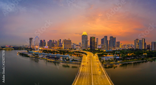  Mar 31/2019 Sunset at Benjamin Sheares Flyover, Singapore