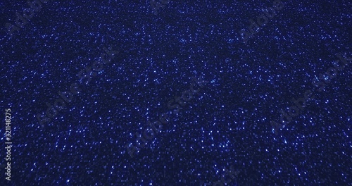 Blue glitter dust background for festival, party, event. Gold glamur texture Loop animation.