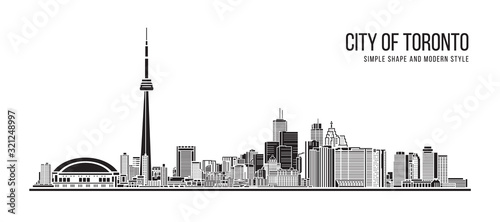 Cityscape Building Simple architecture modern abstract style art Vector Illustration design - city of Toronto