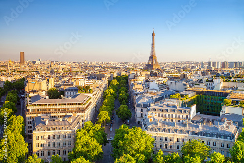 cityscape of paris by the sunset, France
