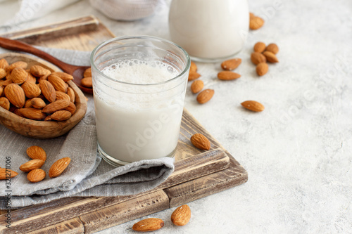 Vegan almond milk, non dairy alternative milk