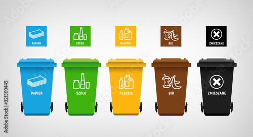 garbage can & vector icons segregation 02