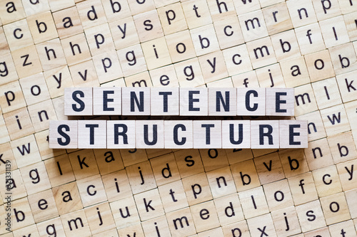 Sentence structure word concept