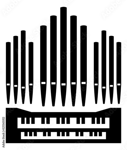 Pipe organ instrument icon