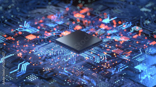 Central Computer Processors CPU concept. 3d rendering,conceptual image.