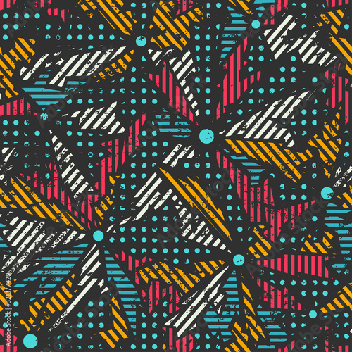 grunge mosaic seamless pattern