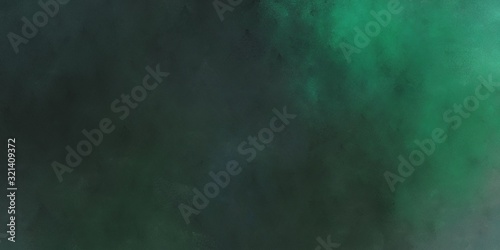 abstract painted artistic decorative horizontal texture with very dark blue, sea green and blue chill color