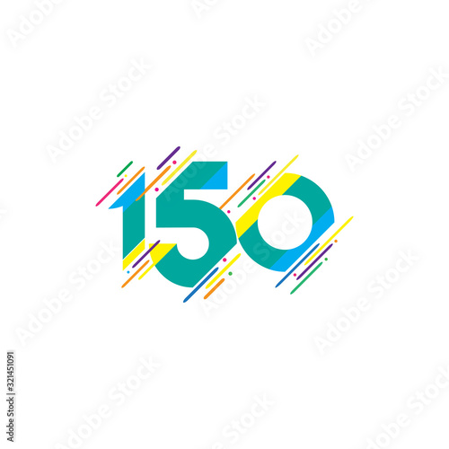 150 Years Anniversary Celebration Vector Template Design Illustration