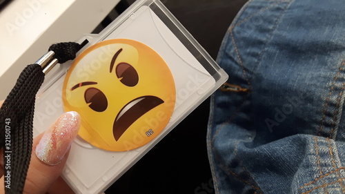 Angry & disappointed emoji, icon.