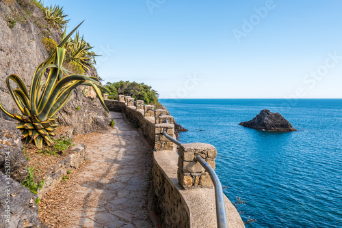 Fragment of Monterosso - Vernazza trail in Italy.