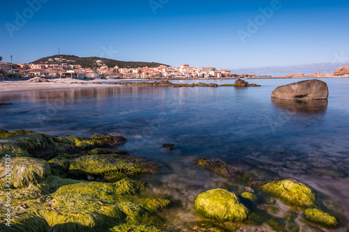 L'Ile Rousse beach and town in Corsica