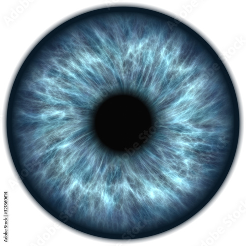 human blue eye iris closeup