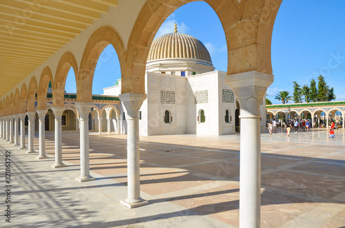 Mausoleum of Habib Bourguiba, the first president of Tunisia in Monastir.