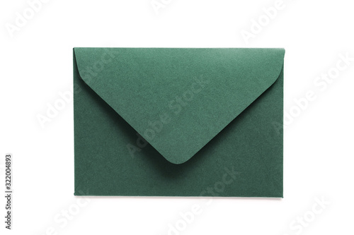 Paper envelope on white background