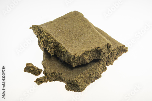 medical marijuana moroccan cannabis pollen hashish closeup in morocco