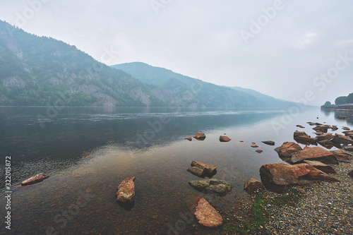 Tranquil view of Yenisei river at the morning