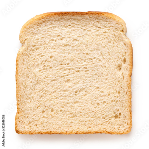 Slice of white bread.