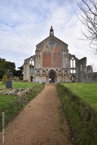 Church of St. Mary and the Holy Cross: located amongst the ruins of Binham Priorty in Norfolk, England, UK