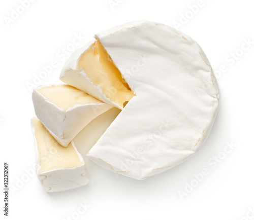 Camembert Cheese Isolated On White Background