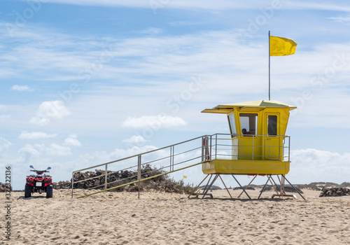 Lifeguard tower close to Corralejo, Fuerteventura, Canary Islands