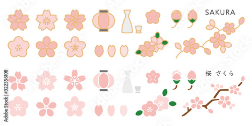 Cherry Blossom & Hanami Vector Element Set