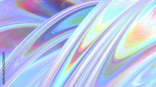 Transparent Rainbow Plastic or Glass. Holographic Rainbow foil