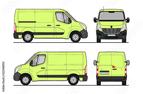 Vector illustration of commercial van