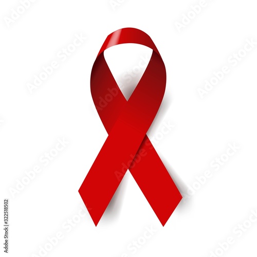 Red Ribbon World Aids Day Symbol