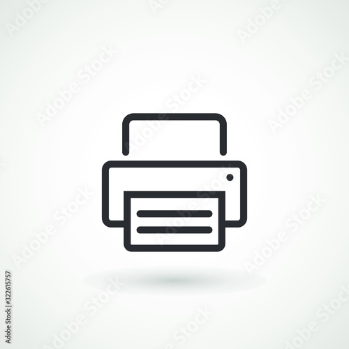 Printer or fax icon . Editable stroke Web symbol . in flat style isolated. printer icon sign symbol vector illustration