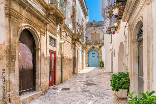 Scenic summer sight in Martina Franca, province of Taranto, Apulia, southern Italy.