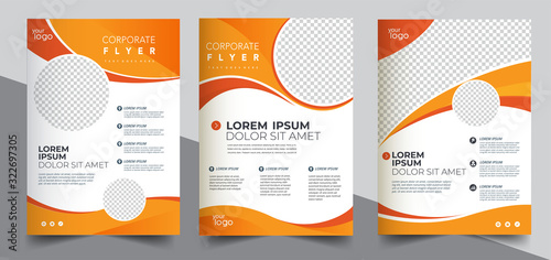 Brochure design, cover modern layout, annual report, poster, flyer in A4 