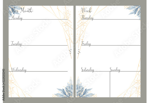 Weekly Planner Printable, Organize and schedule, Planner Template